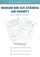 Vorschau - Arbeitsblätter - Warum bin ich ständig am Handy? Social Media verstehen & Mediennutzung reflektieren | Medienkompetenz ab Klasse 7 - Deckblatt