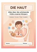 Vorschau - Arbeitsblätter - Die Haut‑Experten: Unser größtes Sinnesorgan verstehen · Arbeitsheft + Experimente · Klasse 3–4 - Deckblatt