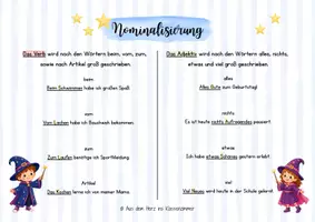 Vorschau - Poster - Nominalisierung_Zauberwörter-Merkblatt - Seite 1
