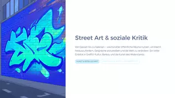 Vorschau - Präsentationen/Tafelbilder - Street Art & soziale Kritik – Banksy, Graffiti & Kunst als Protest | Kunstgeschichte Präsentation Oberstufe - Deckblatt