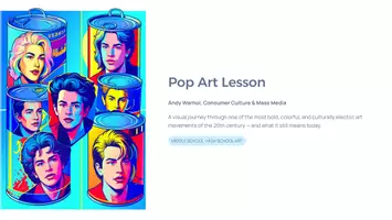 Vorschau - Präsentationen/Tafelbilder - Pop Art & Andy Warhol Presentation | Consumer Culture, Advertising & Mass Media - Seite 1
