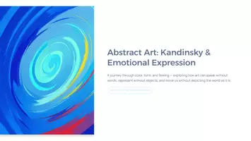 Vorschau - Präsentationen/Tafelbilder - Abstract Art & Kandinsky Presentation | Color, Emotion & Visual Expression - Seite 1