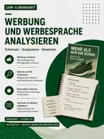 Vorschau - Arbeitsblätter - Arbeitsheft Deutsch: Werbung und Werbesprache analysieren - Deckblatt