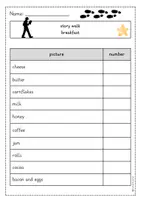 Vorschau - Arbeitsblätter - Lesespaziergang/story walk: breakfast/food and drinks - Seite 3