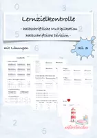 Vorschau - Arbeitsblätter - halbschriftliche Multiplikation/ Division Lernzielkontrolle/ Arbeit Klasse 3 - Deckblatt