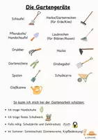 Vorschau - Arbeitsblätter - Gartengeräte und Schutzmaßnahmen Übersicht - Seite 2