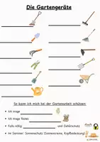Vorschau - Arbeitsblätter - Gartengeräte und Schutzmaßnahmen Übersicht - Seite 3