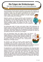 Vorschau - Arbeitsblätter - Die Folgen der Entdeckungen in der Frühen Neuzeit - Seite 1