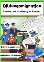 Vorschau - Arbeitsblätter - Bildungsmigration: Studium im Ausland & Bildungschancen - Deckblatt