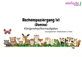 Vorschau - Spiele - Rechenspaziergang Einmaleins Königsreihen (Domino) - Deckblatt