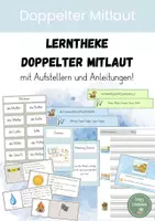 Vorschau - Arbeitsblätter - Lerntheke doppelter Mitlaut - Klasse 2 - Deckblatt