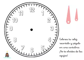 Vista previa - Manualidades / Dibujos para colorear - Trabajamos las horas ¿Qué hora es? - página 1