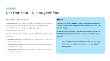 Vorschau - Präsentationen/Tafelbilder - Perspektivisches Zeichnen – 1-Punkt- & 2-Punkt-Perspektive | Kunstunterricht Präsentation - Seite 3