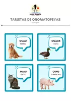 Vista previa - Unidades / Secuencias / Situaciones de Aprendizaje - TARJETAS DE ONOMATOPEYAS - página 1