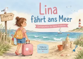 Vorschau - Bildkarten - Kamishibai Sommergeschichte „Lina fährt ans Meer“ | PDF Bildkarten für Kita & Kindergarten | Vorlesegeschichte Meer Urlaub - Seite 1