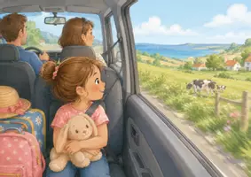 Vorschau - Bildkarten - Kamishibai Sommergeschichte „Lina fährt ans Meer“ | PDF Bildkarten für Kita & Kindergarten | Vorlesegeschichte Meer Urlaub - Seite 3
