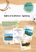Vorschau - Arbeitsblätter - Sights of California - Speaking - Deckblatt