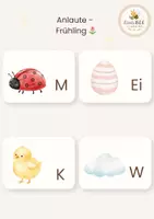 Vorschau - Fördermaterial/Inklusion - Freebie: 16 Anlautkärtchen zum Thema Frühling 🌷 - Seite 3