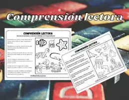 Vista previa - Hojas de trabajo - comprensión lectora colorea segun la frase - Portada