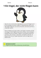 Vorschau - Stundenentwürfe - Sachtexte Klasse 3 – Pinguin | Arbeitsblätter mit Fragen & Lösungen - Seite 2