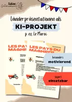 Vorschau - Unterrichtsreihen - Französisch Maghreb Projekt Präsentationen mit KI ab Kl.10 - Deckblatt
