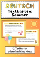 Vorschau - Arbeitsblätter - Schleichdiktat Sommer: 12 Texte in 3 Niveaustufen - Deckblatt