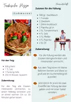 Vorschau - Arbeitsblätter - Türkische Pizza - Lahmacun Rezept - Deckblatt