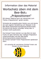 Vorschau - Bildkarten - Arbeit mit dem Bee-Bot® - Präpositionen - Seite 1