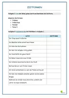 Vorschau - Arbeitsblätter - Zeitformen - Deckblatt