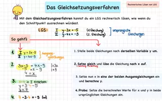 Vorschau - Merkblätter - Gleichsetzungsverfahren - Deckblatt