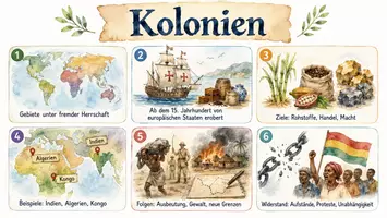 Vorschau - Arbeitsblätter - Arbeitsblatt "Kolonie" + Onlineübung & MP3 + Infografik - Seite 2