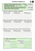 Vorschau - Arbeitsblätter - Schriftliches Multiplizieren - mittel - Deckblatt