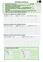Vorschau - Arbeitsblätter - Schriftliche Division - mittel - Deckblatt