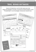 Vorschau - Arbeitsblätter - Sinus, Kosinus und Tangens - Deckblatt