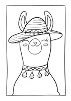 Vorschau - Mal- und Bastelvorlagen - Lama Ausmalbilder Sommer – 10 süße Sommer-Malvorlagen für Kunstunterricht und Grundschule (PDF) Klasse 1 2 3 4 - Seite 1