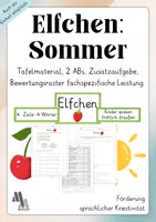 Vorschau - Arbeitsblätter - Elfchen schreiben: Sommergedichte - Deckblatt