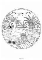 Vorschau - Arbeitsblätter - Ausmalbilder Sommer- Mandalas (für jung und jünger) - Seite 3