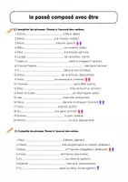 Vorschau - Arbeitsblätter - passé composé avec être (Übungen mit Lösungen) - Seite 1