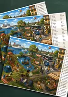 Vorschau - Arbeitsblätter - Wimmelbild Rätsel mit zusammengesetzen Nomen - Deckblatt