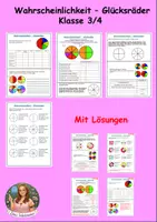 Vorschau - Arbeitsblätter - Wahrscheinlichkeit Glücksräder Klasse 3/4 - Deckblatt