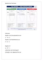 Vorschau - Arbeitsblätter - Quadratische Funktionen umformen – Scheitelpunktform, Nullstellenform & Normalform - Seite 2