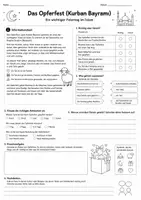 Vorschau - Arbeitsblätter - Opferfest Islam – Arbeitsblätter & Bastelvorlagen - Deckblatt