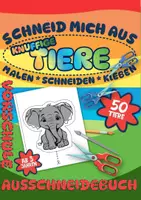 Vorschau - Arbeitsblätter - MEGA-AUSSCHNEIDEBUCH KNUFFIGE TIERE (50 Vorlagen): Malen, Schneiden & Kleben - Deckblatt