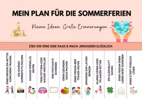 Vorschau - Interaktives Material - Sommerferien-Abreißzettel – kleine Ideen für gute Taten & schöne Ferienmomente - Seite 1