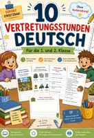 Vorschau - Stundenentwürfe - Vertretungsstunden Deutsch Klasse 1-2 - Arbeitsblätter - Deckblatt