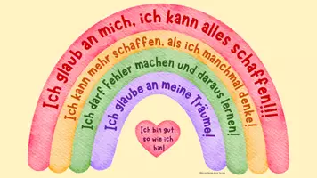 Vorschau - Poster - Regenbogen Mutmacherposter (positive Botschaften) - Deckblatt