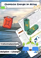 Vorschau - Arbeitsblätter - Chemische Energie im Alltag - Deckblatt