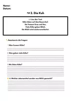 Vorschau - Stundenentwürfe - Bauernhof – Lesetexte & Arbeitsblätter (Klasse 2–4) | Differenziert mit ⭐ & 2 Lineaturen - Seite 3