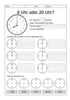 Vorschau - Arbeitsblätter - Arbeitsblätter "Uhr lesen" (1. Klasse) - Seite 2
