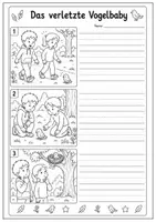 Vorschau - Fördermaterial/Inklusion - Bildergeschichte – verletztes Vogelbaby - Seite 2